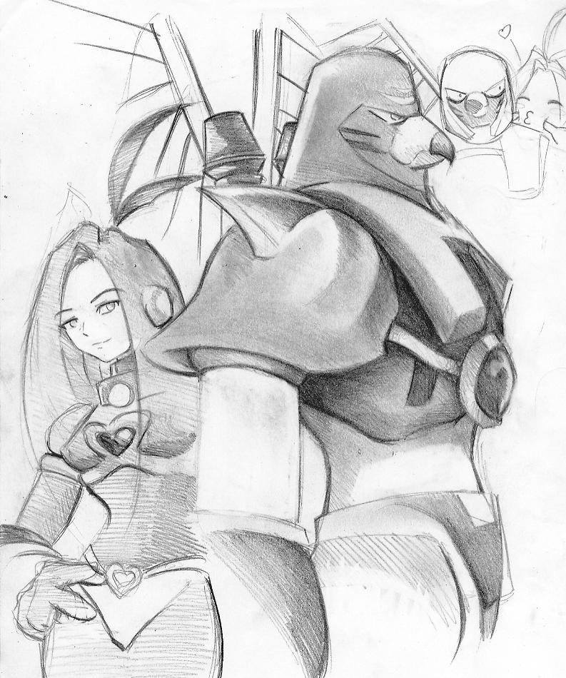 Art by Panda
Flame Falcon and Andrea. A nice use of pencil shading =D
Keywords: flame_falcon guest_fan_art