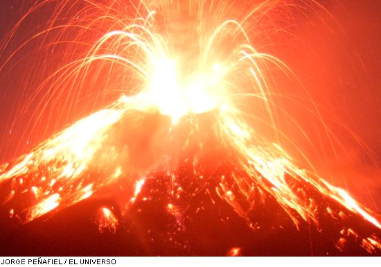 Erupcion del Tungurahua