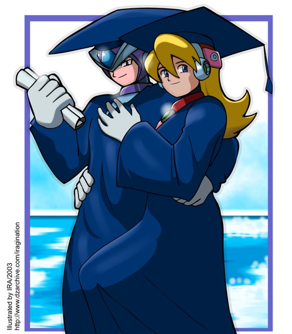 Gate and Alia Graduation
The background is the sea.

Mega Man X (C) CAPCOM.
Keywords: gate alia