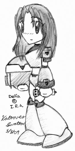 Art by Katrover Swatroad
[url=http://realities.keenspace.com/]Web Site[/url]

Delia with her Maverick Hunter look. Chibi and looking cute as usual.
Keywords: delia guest_fan_art