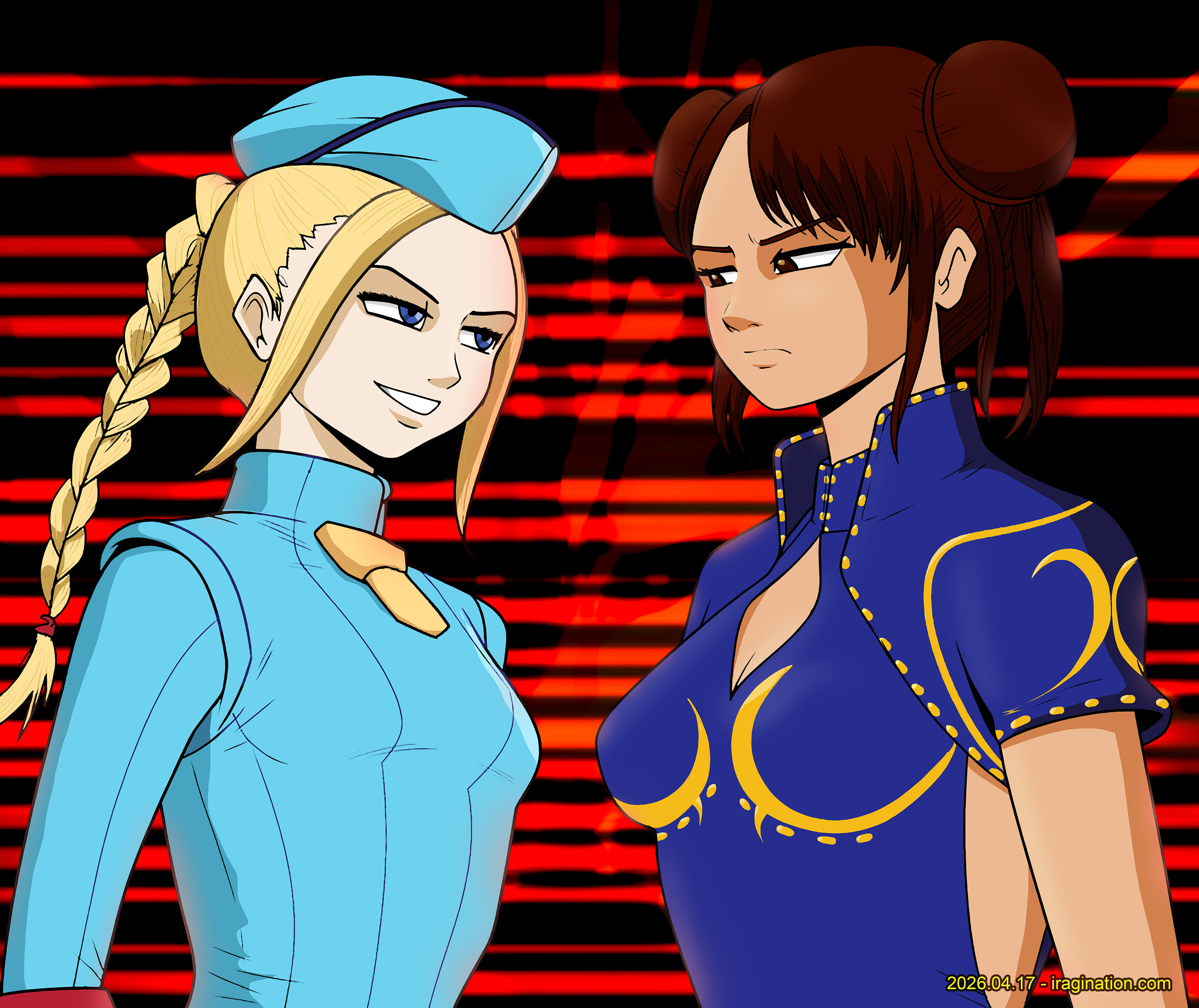 Cammy VS. Chun-Li
Based on the trailer for the [url=https://youtu.be/Xt4X4FvXk2A]Street Fighter 2026 movie[/url].

It seems they are giving this Cammy a very sassy personality.

Street Fighter © CAPCOM
Keywords: cammy chun-li