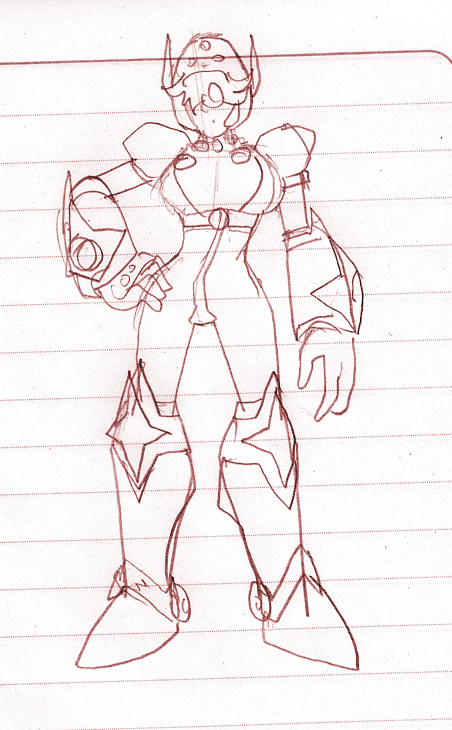Marino Rockman X DiVE pose
I was bored in a meeting and started doodling. The Rockman X DiVE models are very good though.
Keywords: marino