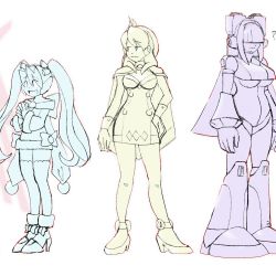 Mega Man X DiVE Girls Sketches – Part 2