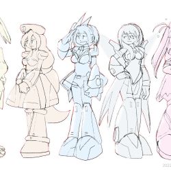 Mega Man X DiVE Girls Sketches