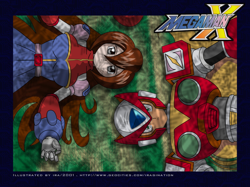 Zero & Iris
Zero and Iris from the Mega Man X series.

Mega Man X (C) CAPCOM.
Keywords: zero iris